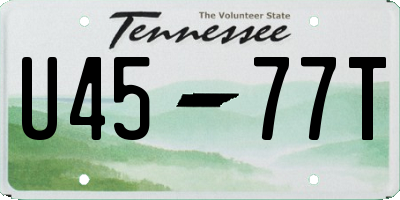 TN license plate U4577T