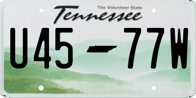 TN license plate U4577W