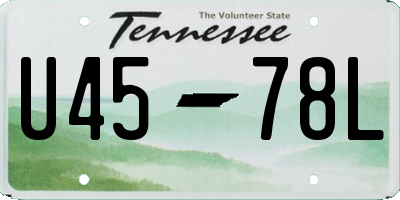 TN license plate U4578L