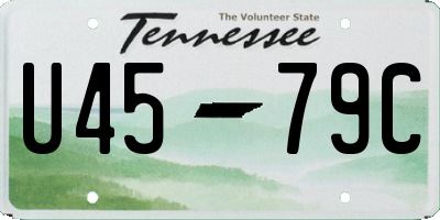 TN license plate U4579C