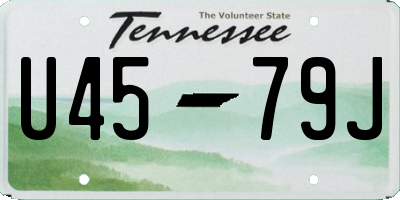TN license plate U4579J