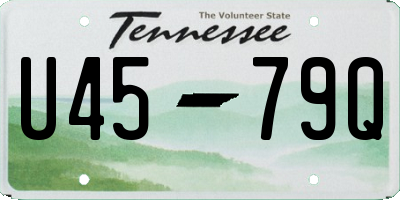 TN license plate U4579Q