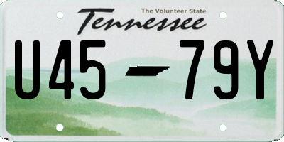 TN license plate U4579Y