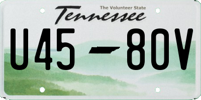 TN license plate U4580V