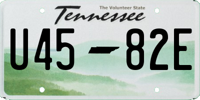 TN license plate U4582E