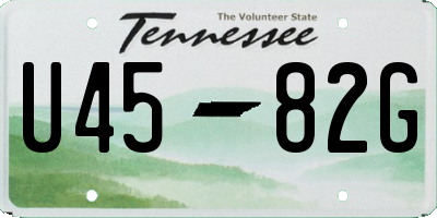 TN license plate U4582G