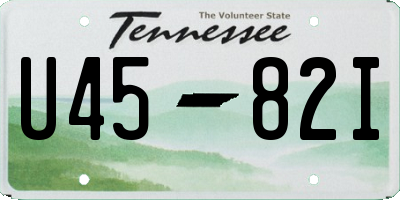 TN license plate U4582I