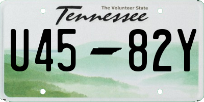 TN license plate U4582Y