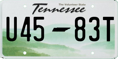 TN license plate U4583T