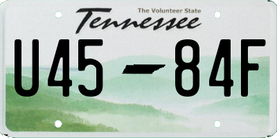 TN license plate U4584F