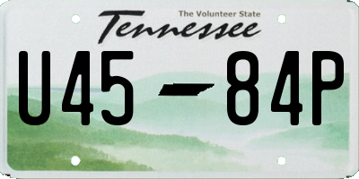 TN license plate U4584P