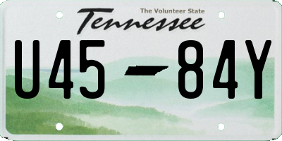 TN license plate U4584Y