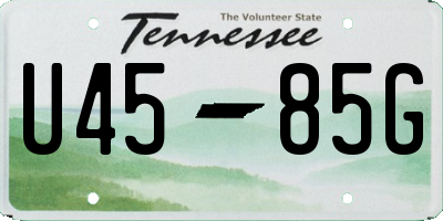 TN license plate U4585G