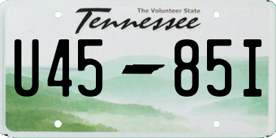 TN license plate U4585I