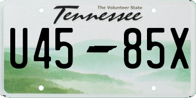 TN license plate U4585X