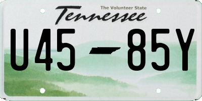 TN license plate U4585Y