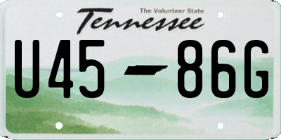 TN license plate U4586G