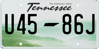 TN license plate U4586J