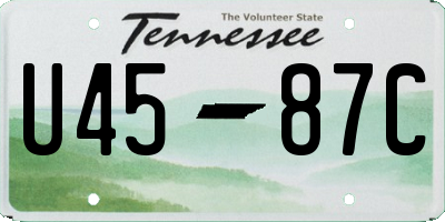 TN license plate U4587C