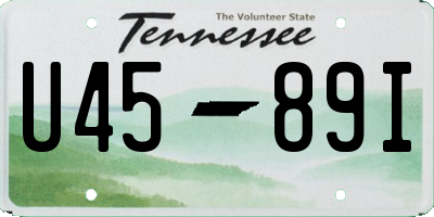 TN license plate U4589I