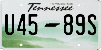 TN license plate U4589S