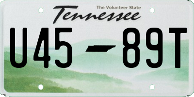 TN license plate U4589T
