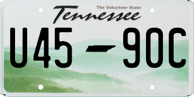 TN license plate U4590C