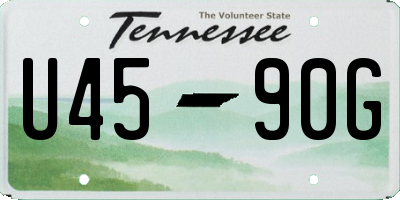 TN license plate U4590G