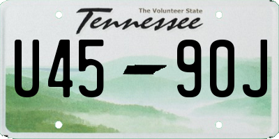 TN license plate U4590J