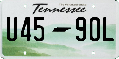 TN license plate U4590L