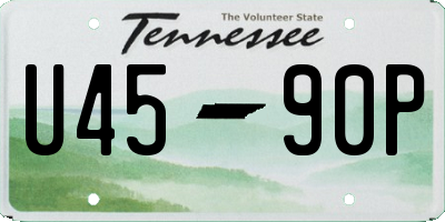 TN license plate U4590P