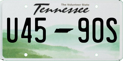 TN license plate U4590S