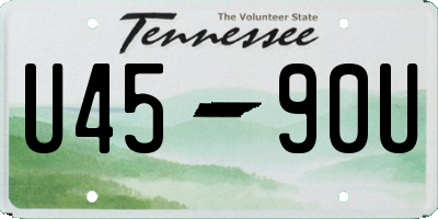 TN license plate U4590U