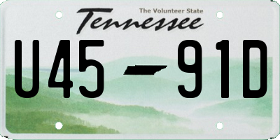 TN license plate U4591D
