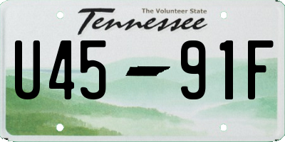 TN license plate U4591F