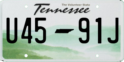 TN license plate U4591J