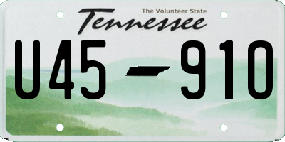 TN license plate U4591O