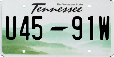 TN license plate U4591W