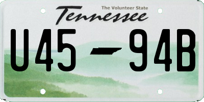 TN license plate U4594B