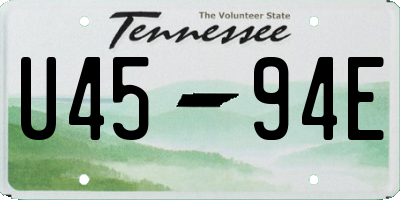 TN license plate U4594E