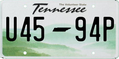 TN license plate U4594P