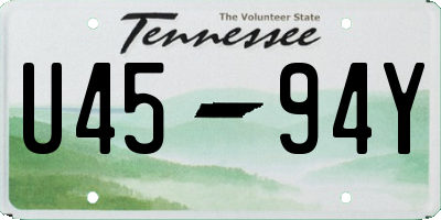 TN license plate U4594Y