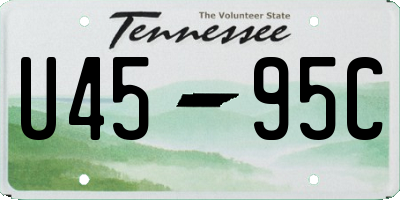 TN license plate U4595C