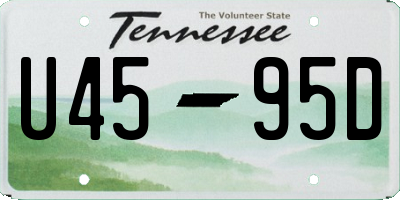 TN license plate U4595D