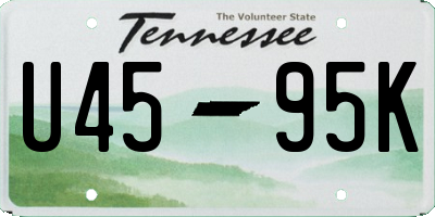 TN license plate U4595K