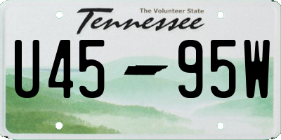 TN license plate U4595W