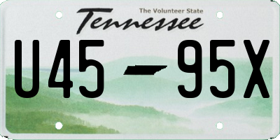 TN license plate U4595X