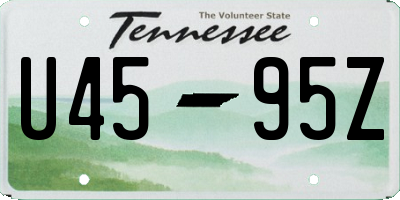 TN license plate U4595Z