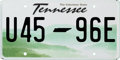 TN license plate U4596E
