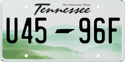 TN license plate U4596F